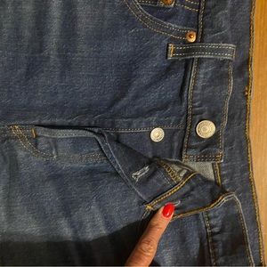 Levi’s 501 buttonfly dark denim shorts, waist size 30